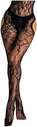 SERMICLE Halloween Fishnet Tights- Womens Lingerie Bodysuit Bodystocking Mesh Lingeries Stockings Tight Costumes