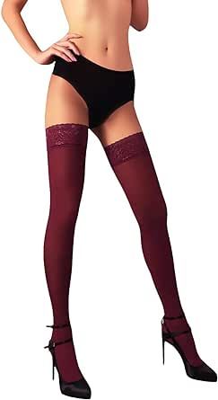 Charm and Attitude Opaque Thigh High Stockings for Women Microfiber Tights Pantyhose
