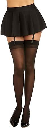 Dreamgirl womens Thigh High Sheer Stockings With Back Seam