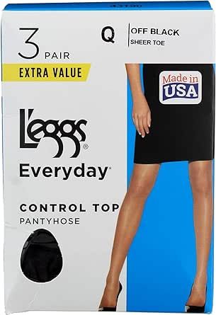 L'eggs womens Everyday Women's Nylon Pantyhose Control Top Panty - Multiple Packs Available