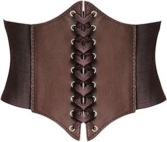 Alivila.Y Fashion Womens Faux Leather Steampunk Sexy Underbust Corset Belt Bustier
