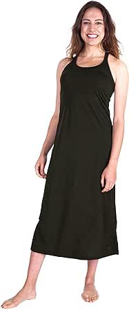 Cool-jams Sweat-Free Nightgowns for Women - Moisture Wicking Womens Long Tank Shelf Bra Nightgown