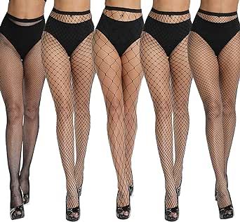 akiido Fishnet Stockings, High Waist Tights for Women, Sparkle Rhinestone Fishnets Party Rhinestone Mesh Stockings Pantyhose